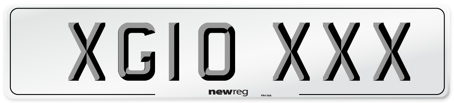 XG10 XXX Number Plate from New Reg